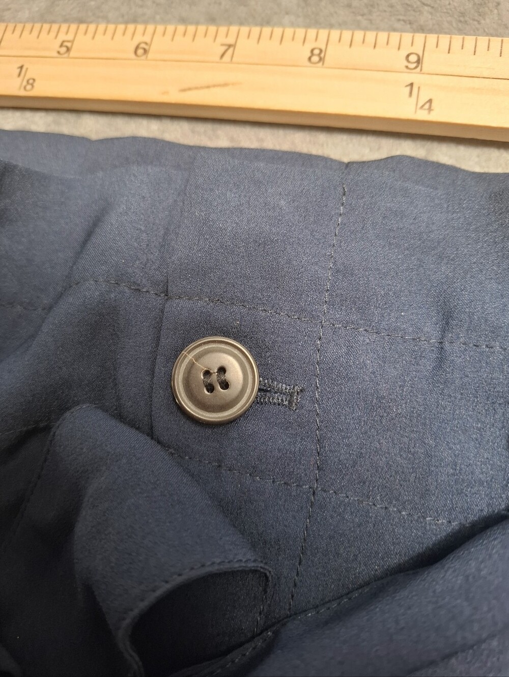 Madewell Drapey Paperbag High Waist Navy Blue Tapered Pants Sz 6 Preppy Office - Picture 11 of 14